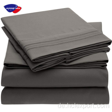 Pillowcases 4PCS Mikrofaser -Heimbettblatt Set